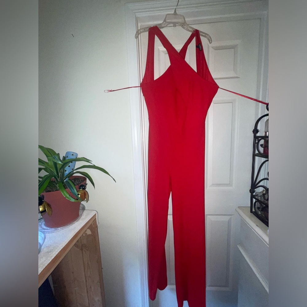Backless Wide Leg Jumpsuit